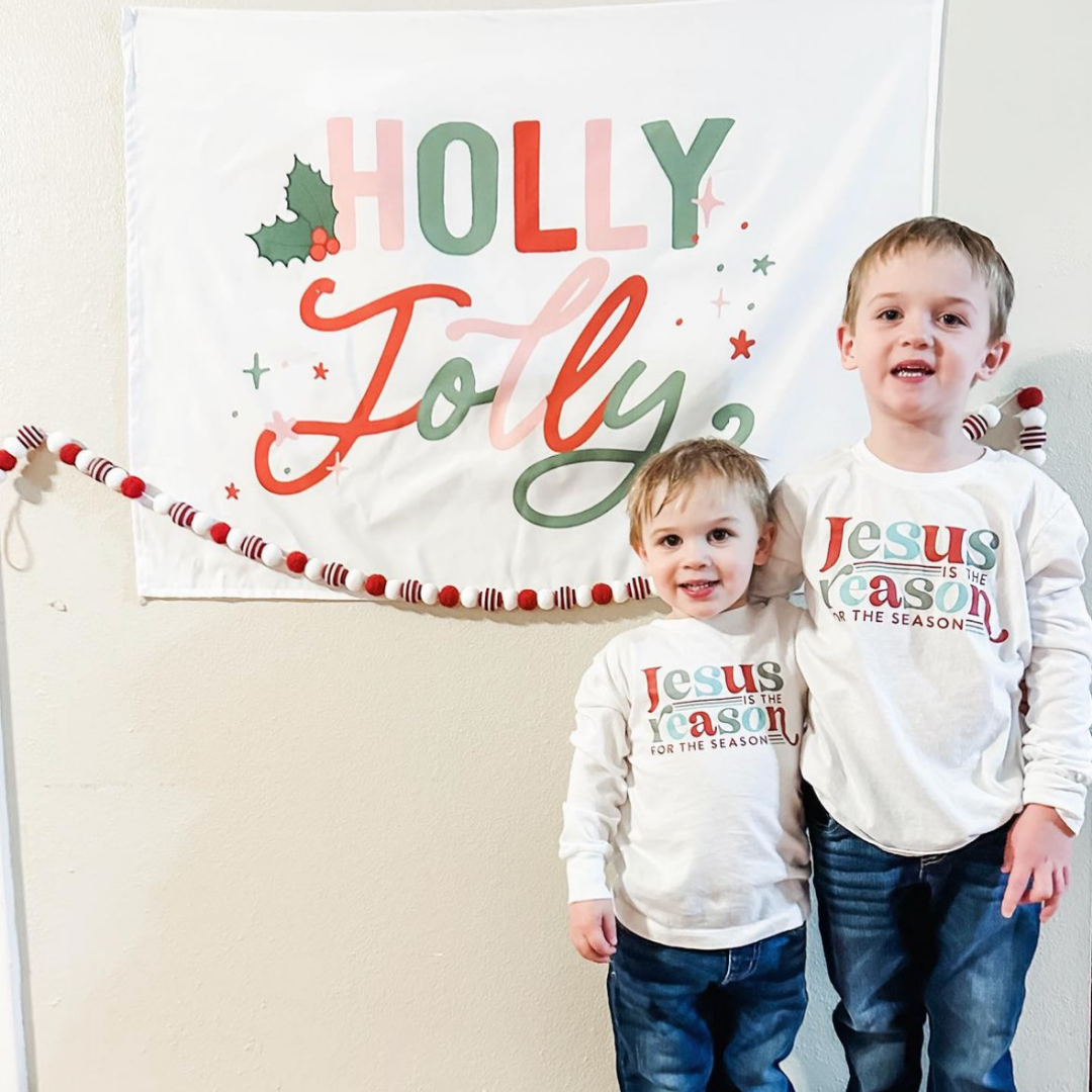 Jesus Is The Reason For The Season - Child LONG SLEEVE Tee Little Mama Shirt Shop