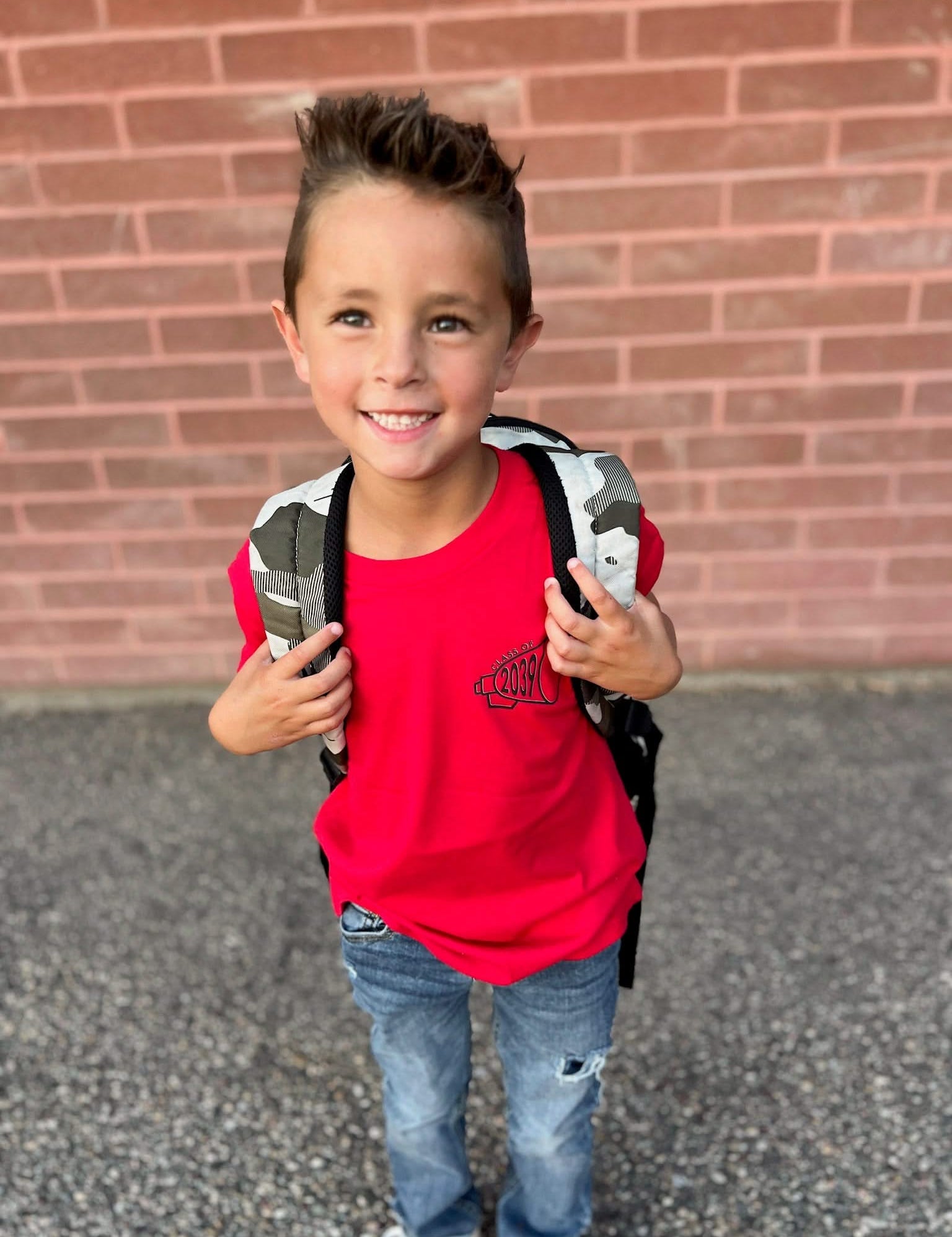 Personalized School Spirit Child Tee | Custom Year Megaphone Little Mama Shirt Shop LLC