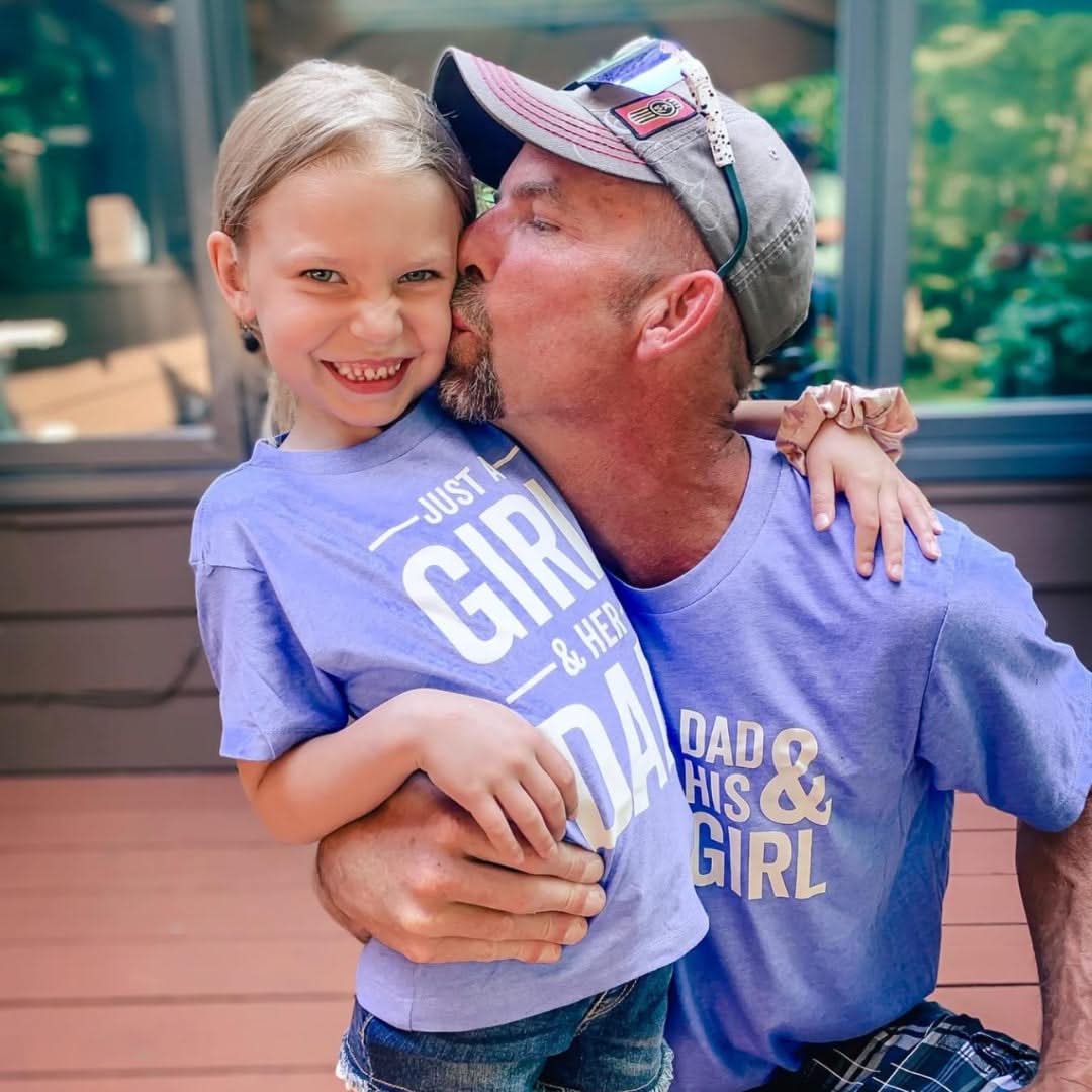 Dad and His Girl(s) - Comfort Color Tee Little Mama Shirt Shop LLC