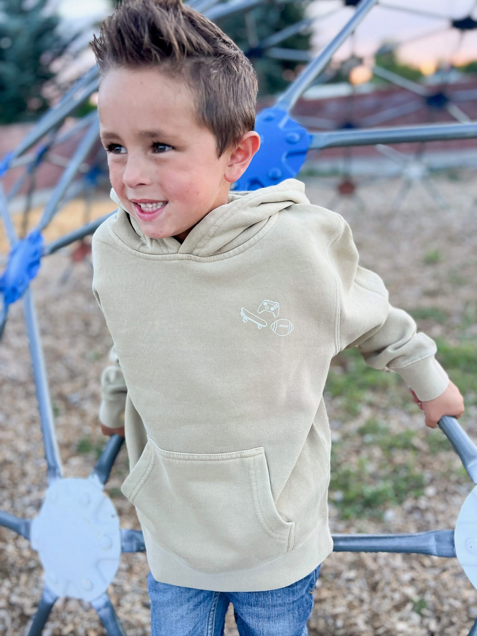 Personalized Symbol Youth Pigment Hoodie | Create Your Own Hoodie | Personali-tee Little Mama Shirt Shop LLC