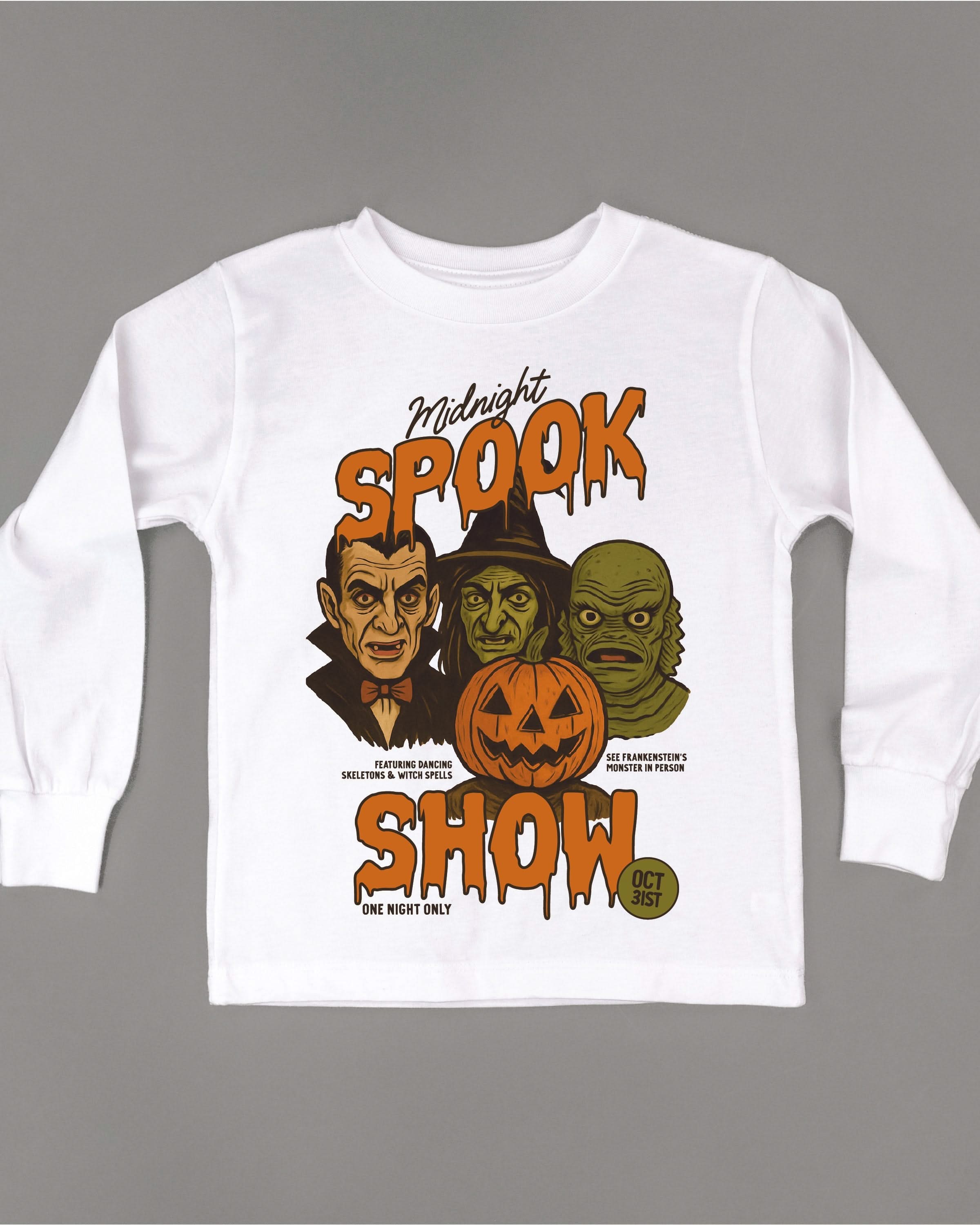 Midnight Spook Show - Child Long Sleeve Tee Little Mama Shirt Shop