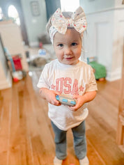 USA Gingham Tee - Child Red White & Blue Patriotic Shirt | Little Mama Shirt Shop Little Mama Shirt Shop