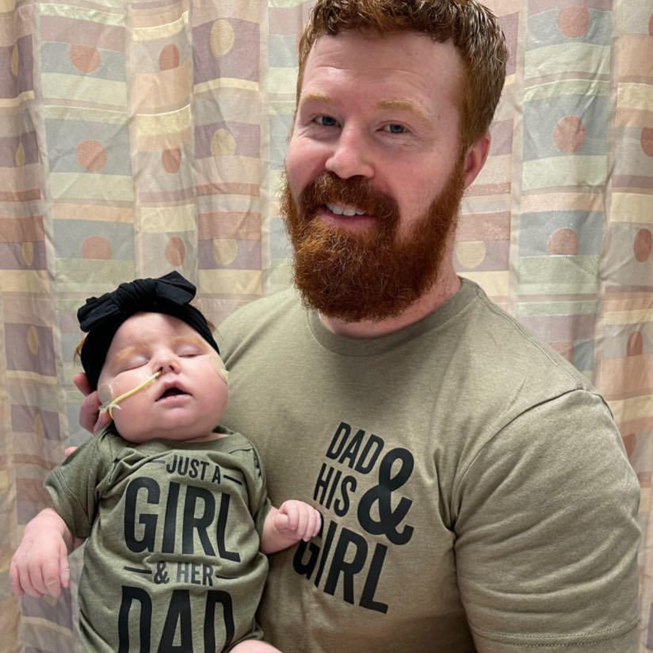 Dad and His Girl(s) - Comfort Color Tee Little Mama Shirt Shop LLC