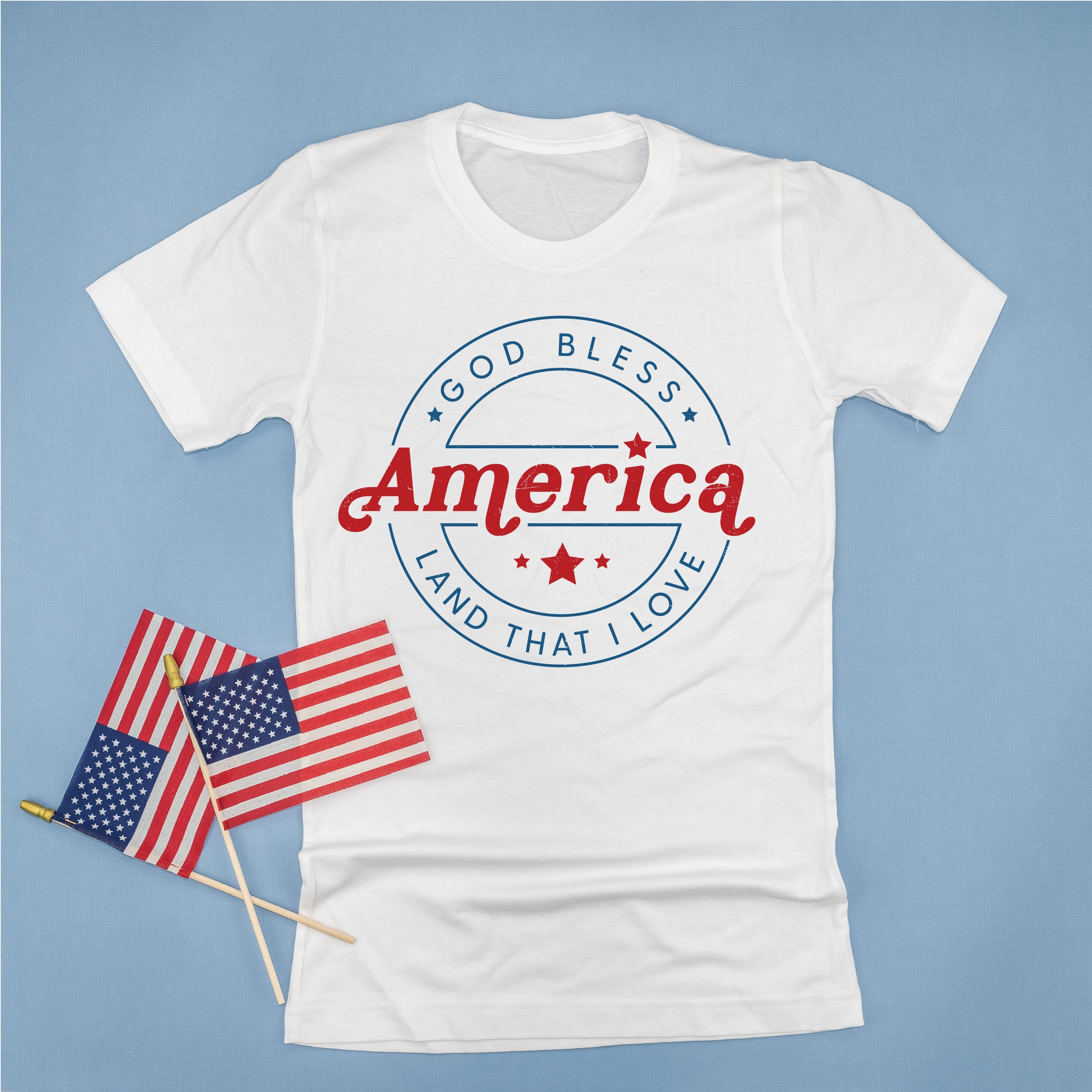 Vintage God Bless America - Unisex Tee Little Mama Shirt Shop