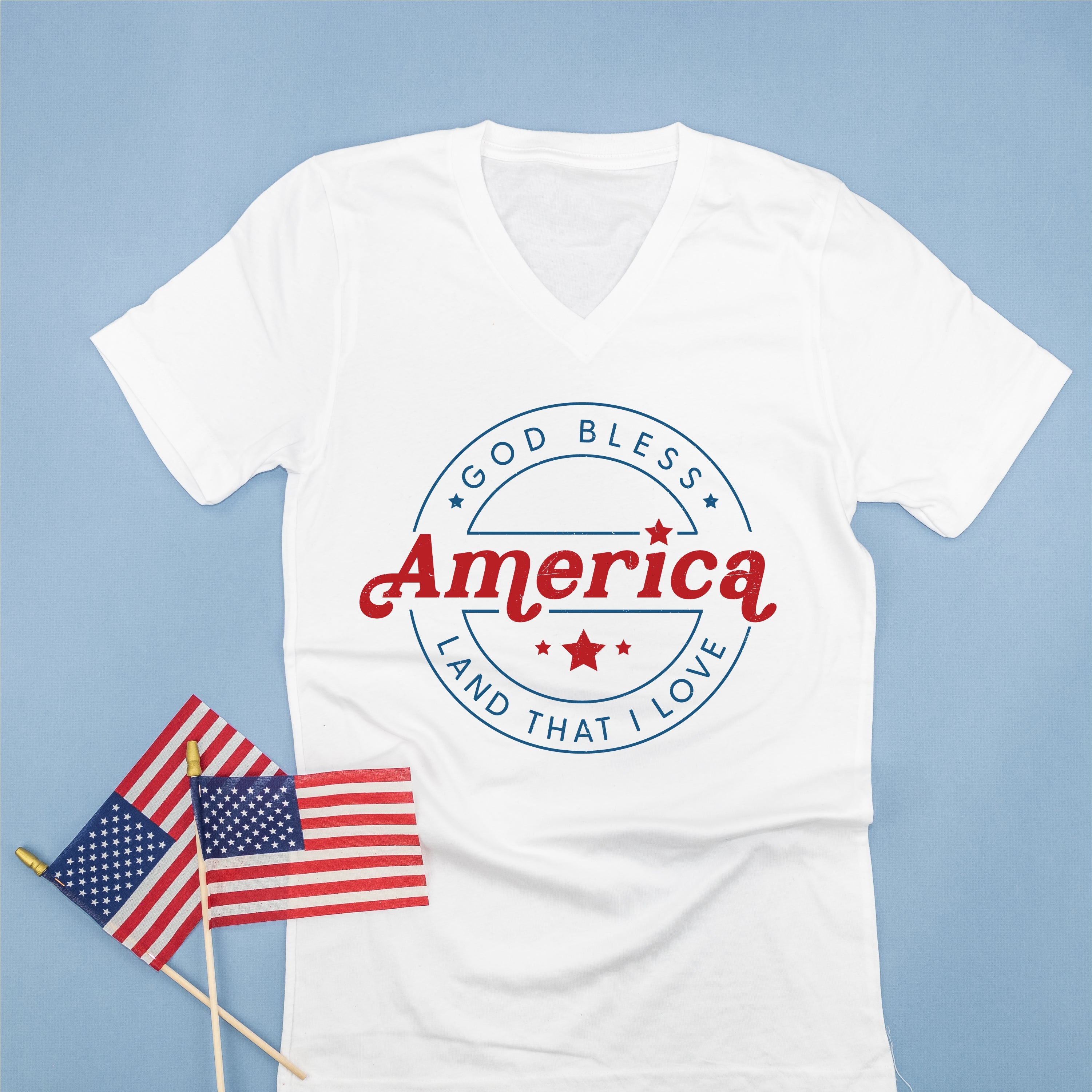 Vintage God Bless America - Unisex Tee Little Mama Shirt Shop