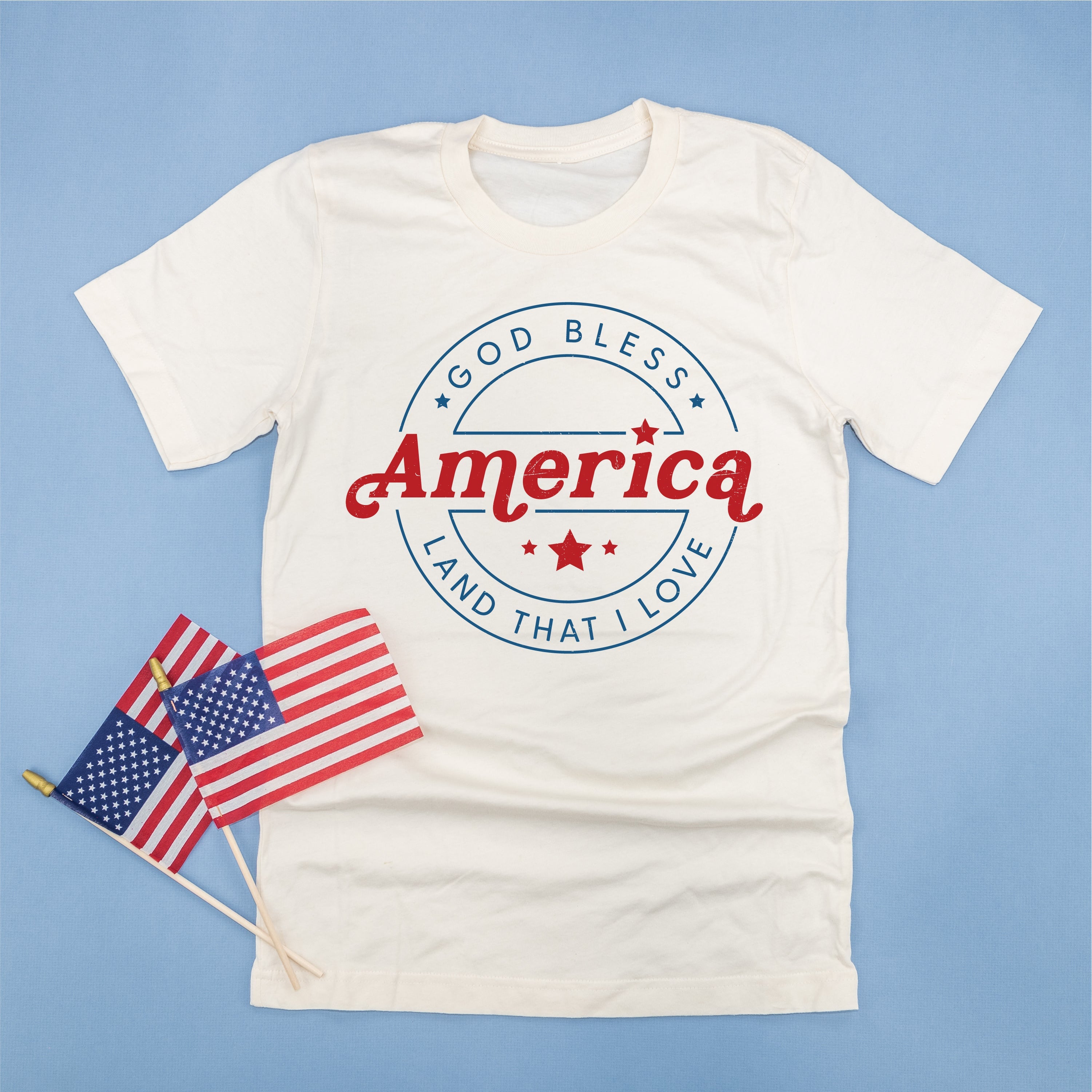 Vintage God Bless America - Unisex Tee Little Mama Shirt Shop