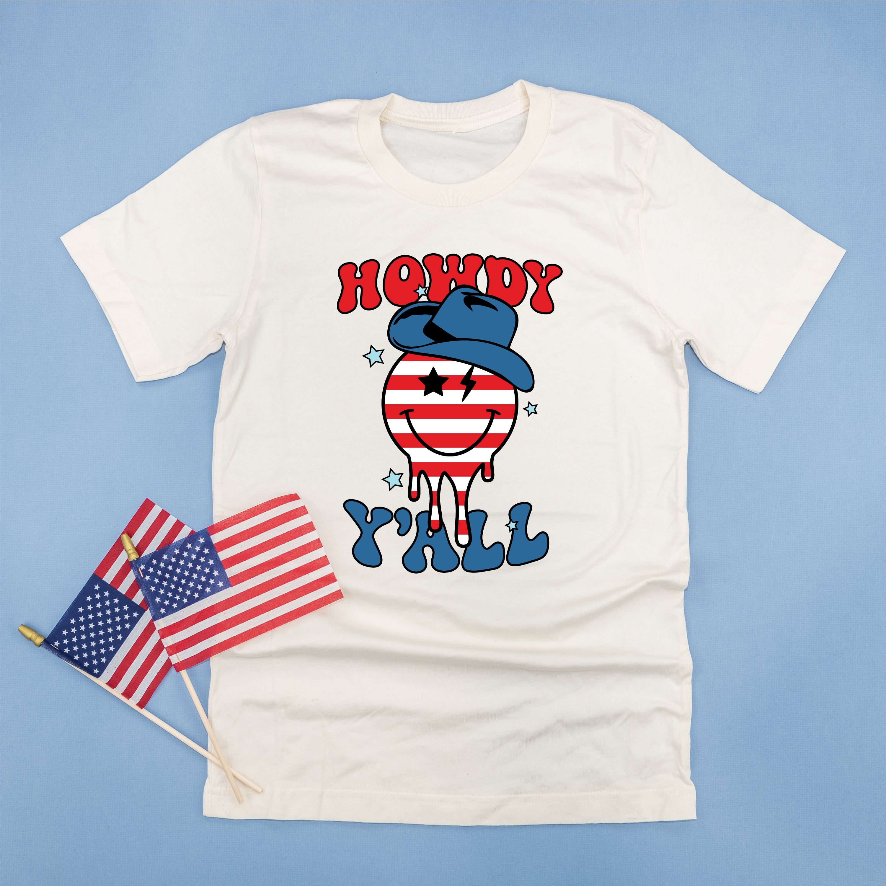 Howdy Y'all - Cowboy Smiley - Unisex Tee Little Mama Shirt Shop