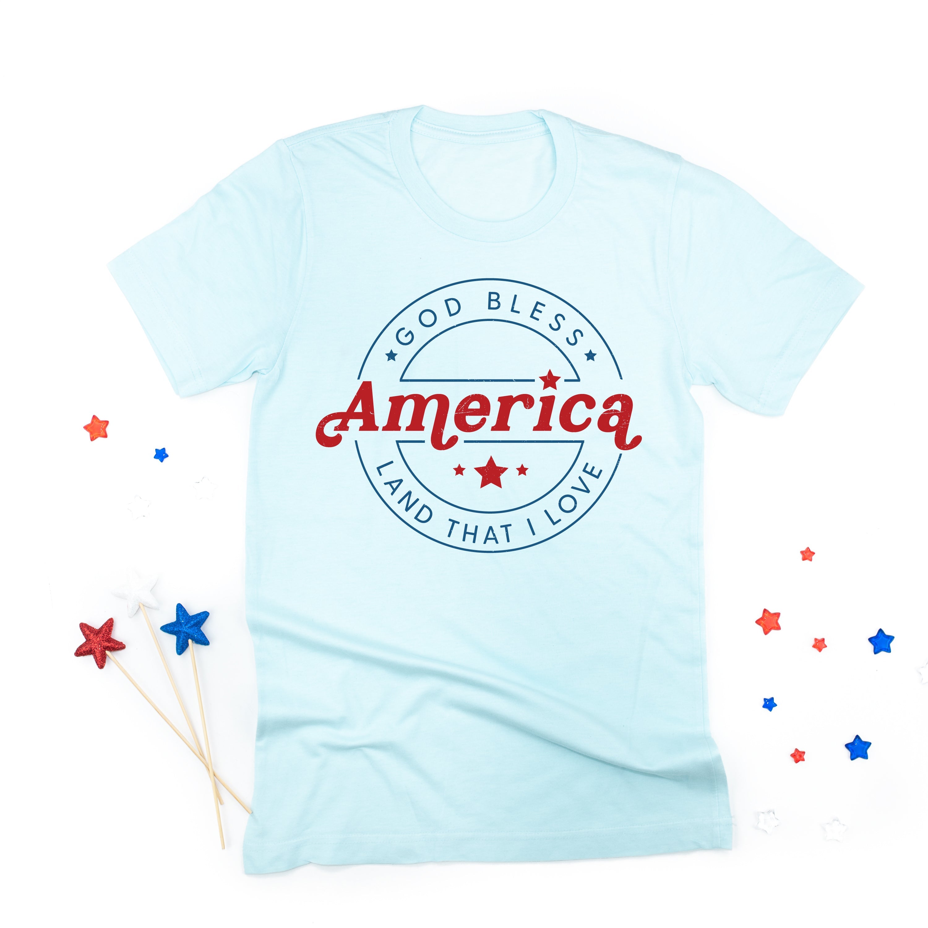 Vintage God Bless America - Unisex Tee Little Mama Shirt Shop