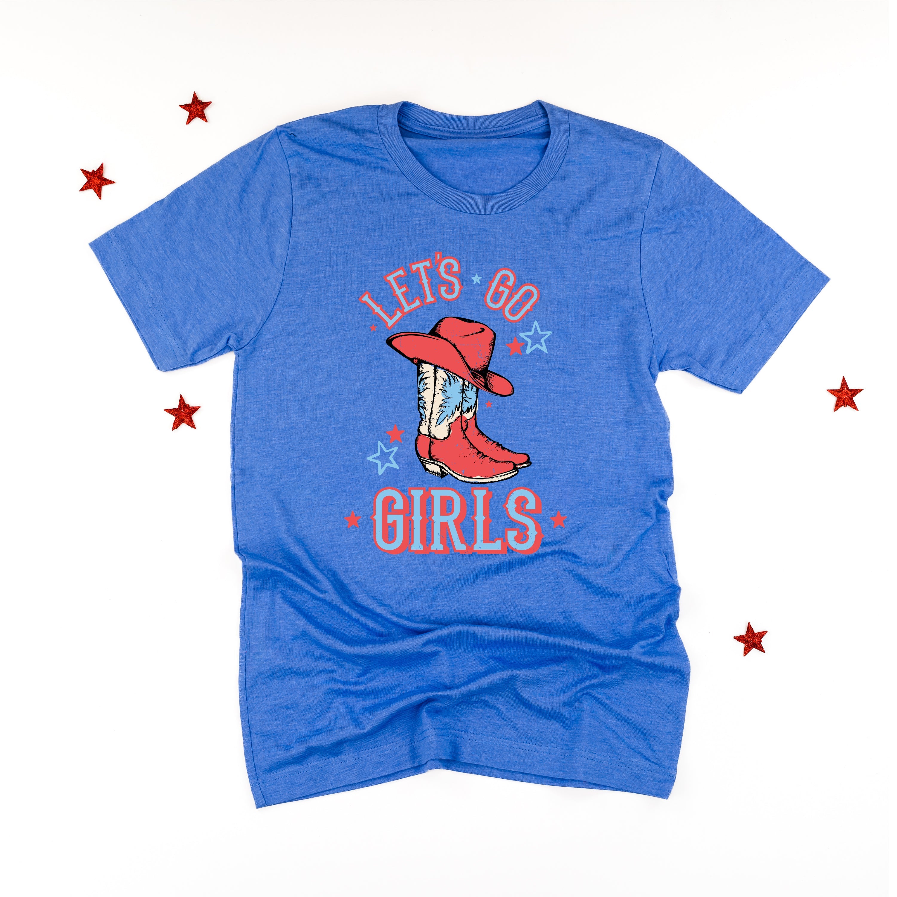 Patriotic Cowgirl - Let's Go Girls - Unisex Tee Little Mama Shirt Shop