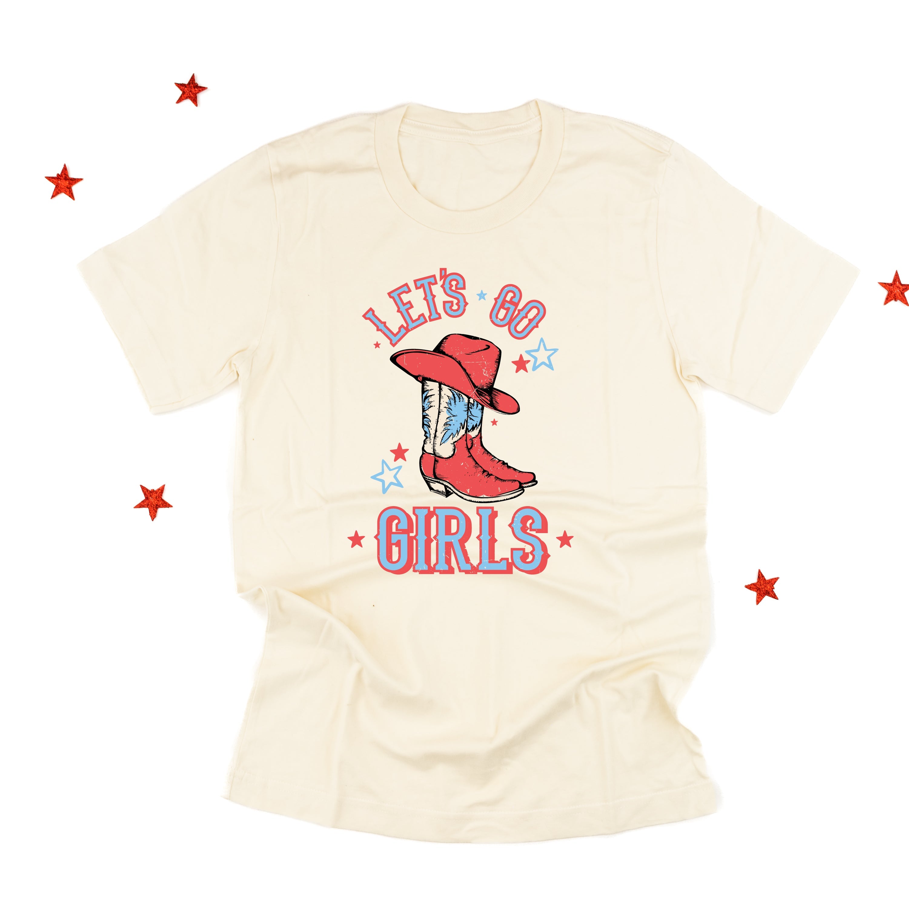 Patriotic Cowgirl - Let's Go Girls - Unisex Tee Little Mama Shirt Shop