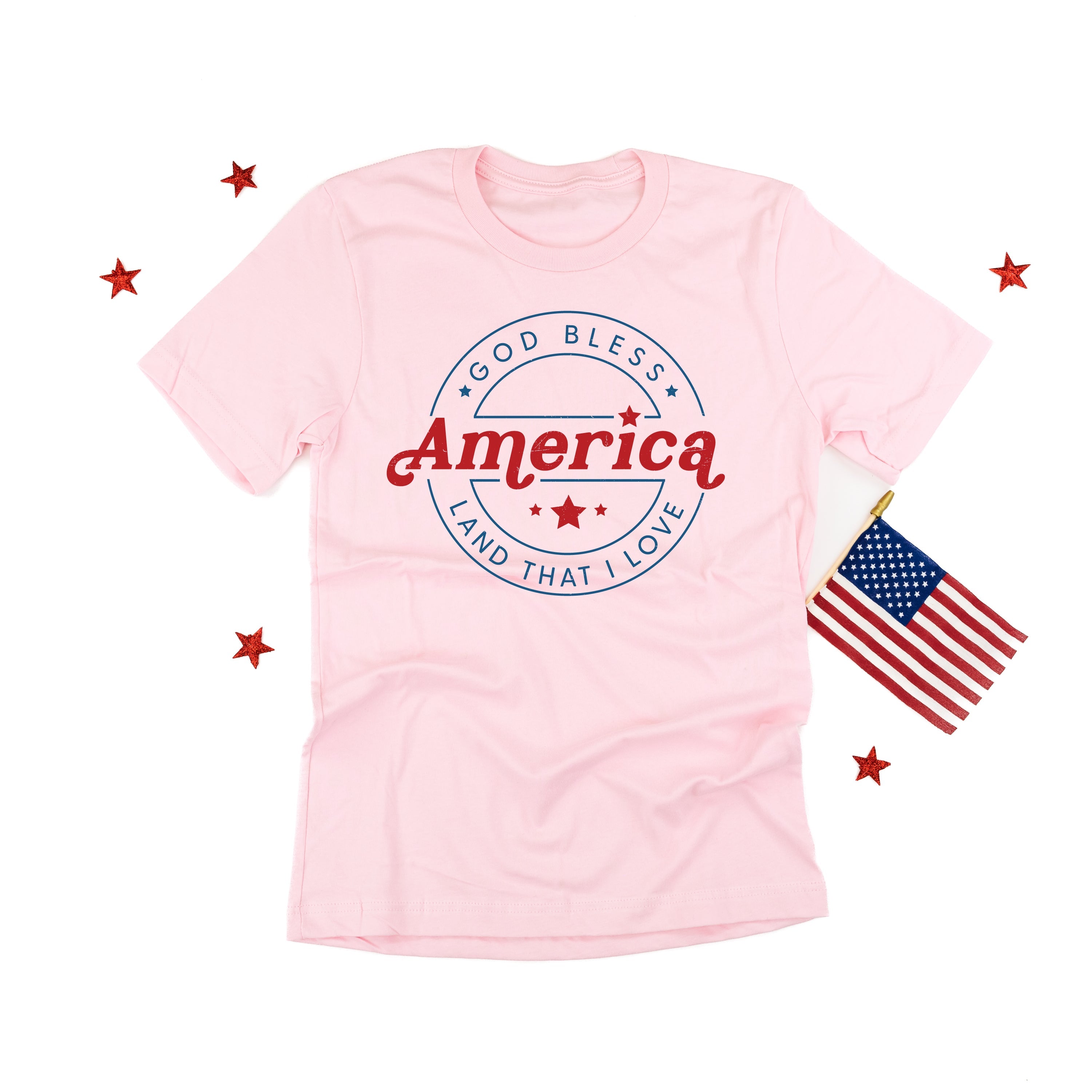 Vintage God Bless America - Unisex Tee Little Mama Shirt Shop