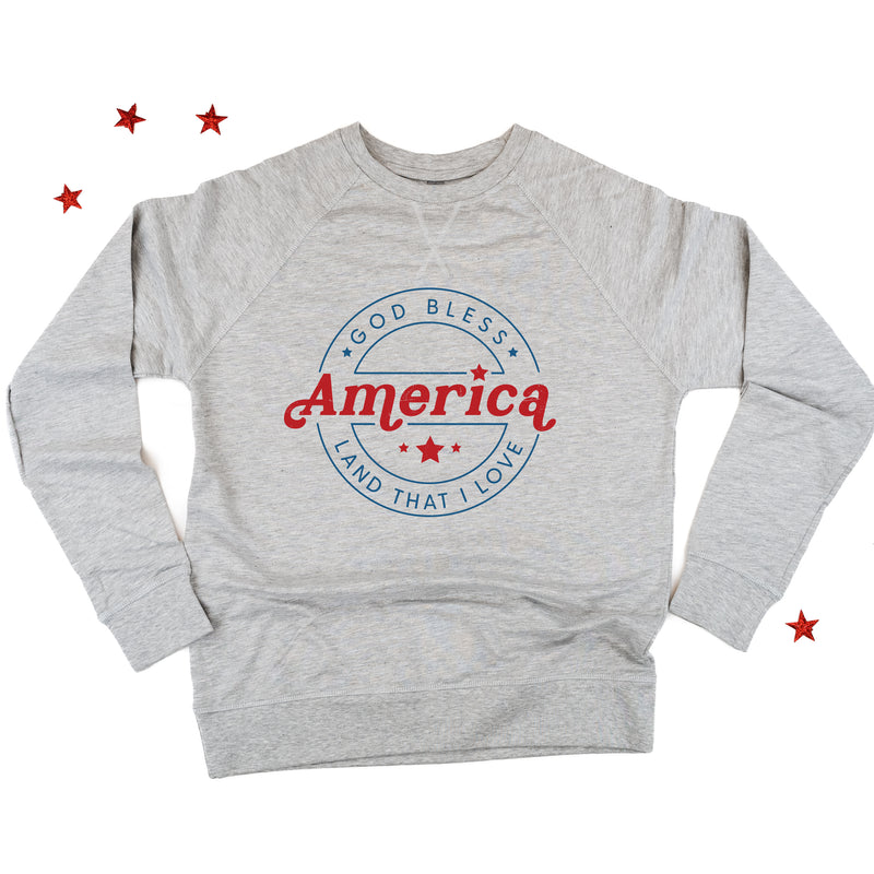 Vintage God Bless America - Lightweight Pullover Sweater