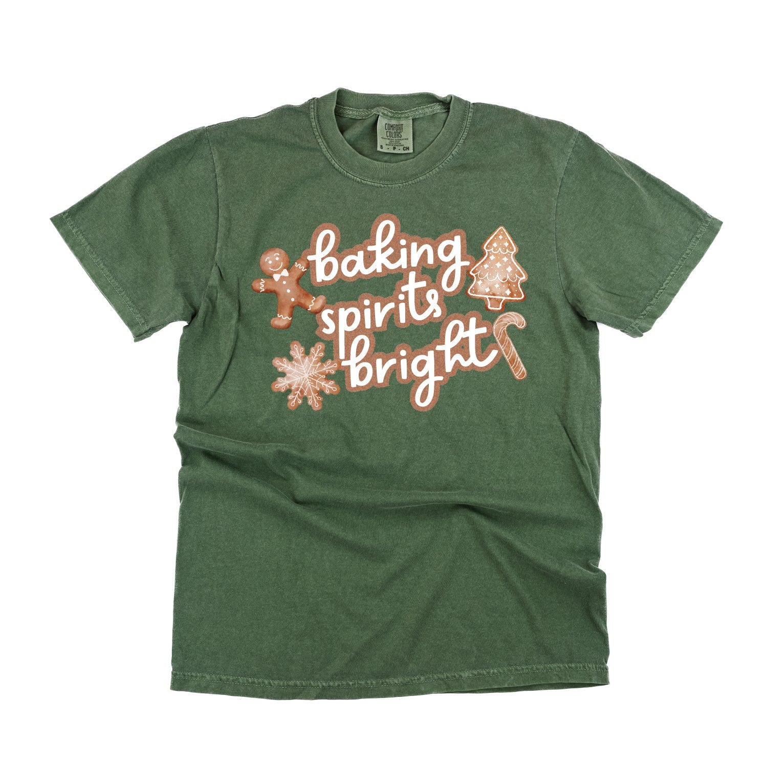 Baking Spirits Bright - Comfort Colors Tee Little Mama Shirt Shop