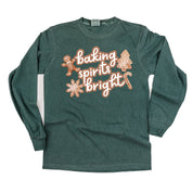 Baking Spirits Bright - LONG SLEEVE Comfort Colors Tee Little Mama Shirt Shop