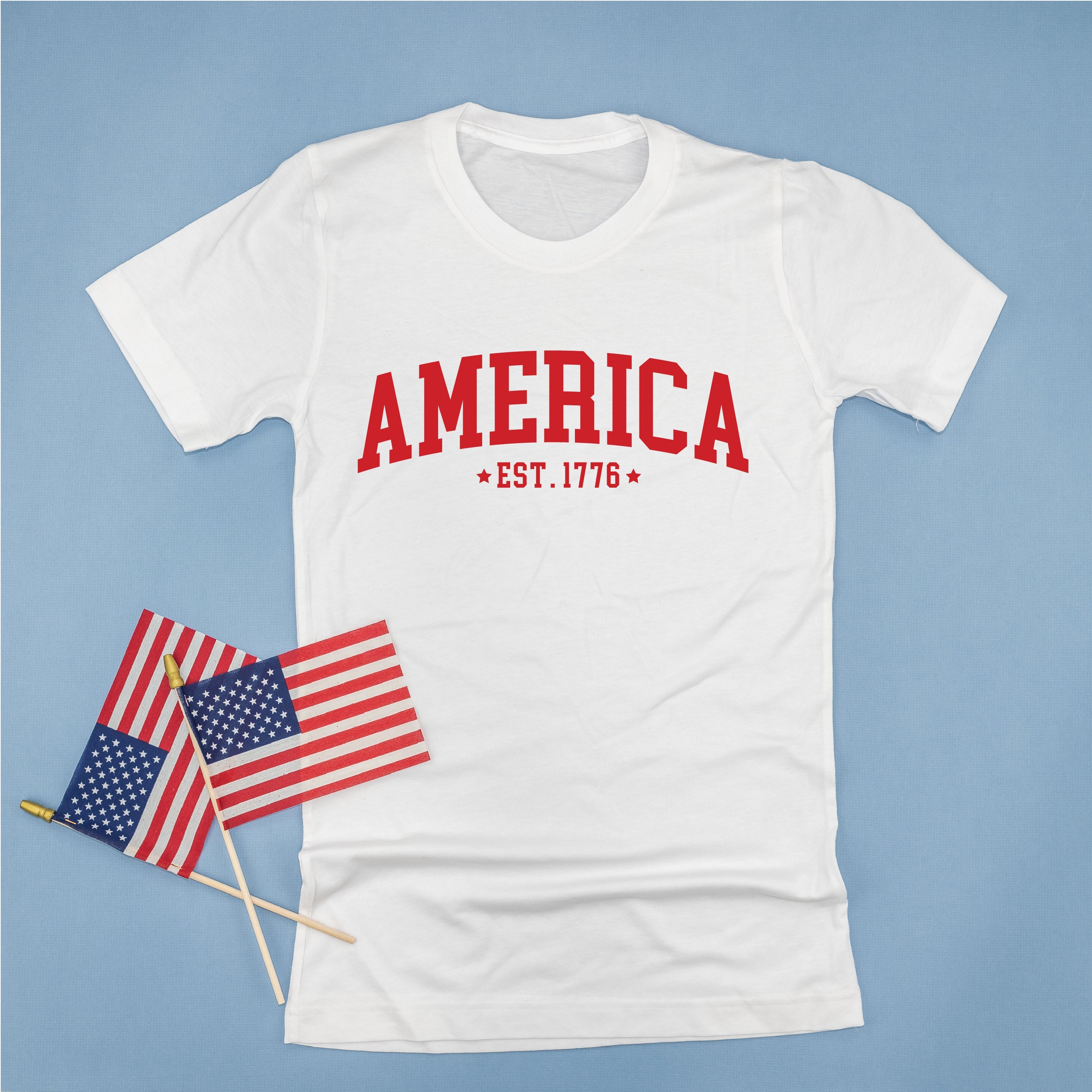 America Est. 1776 - Unisex Tee Little Mama Shirt Shop