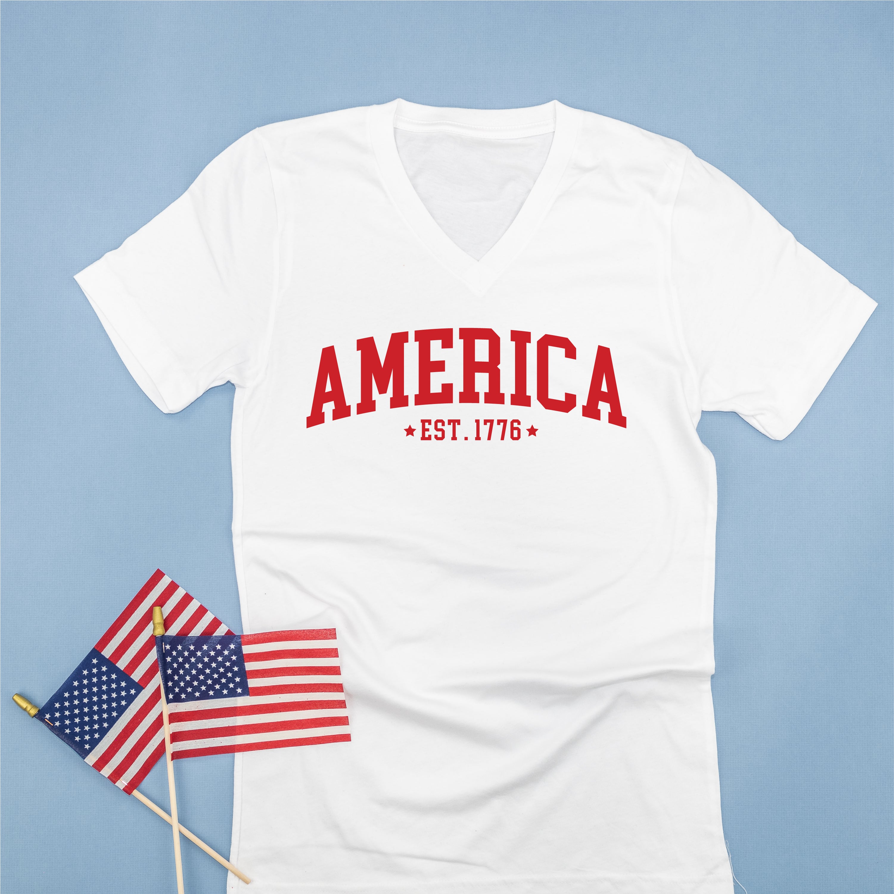 America Est. 1776 - Unisex Tee Little Mama Shirt Shop
