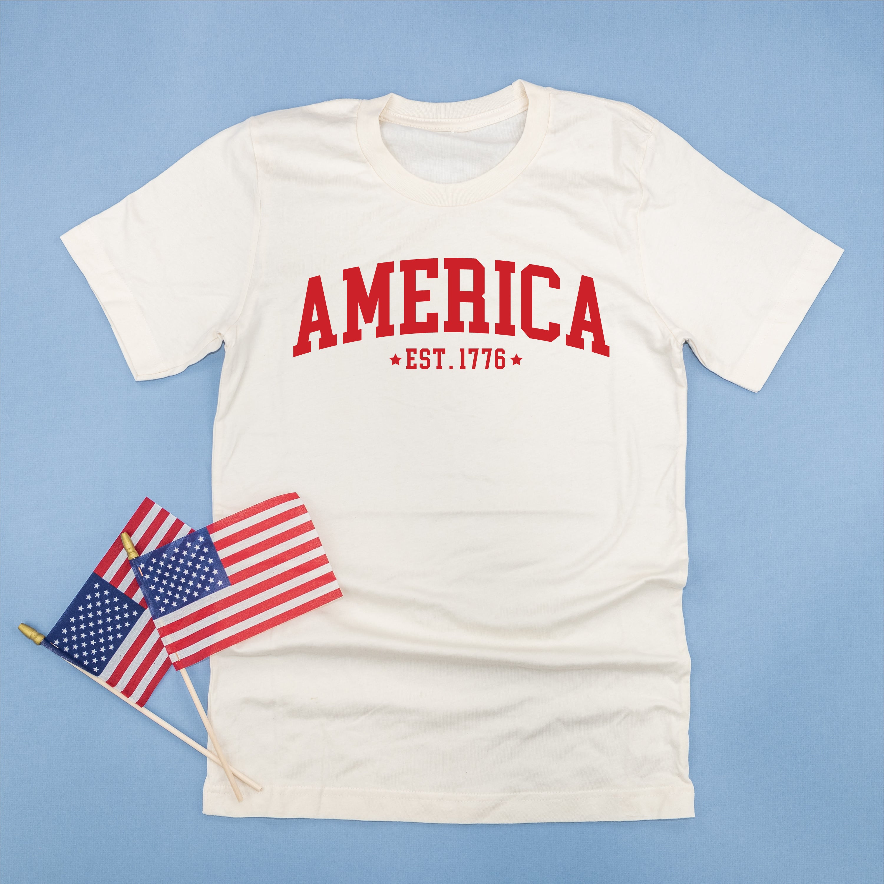 America Est. 1776 - Unisex Tee Little Mama Shirt Shop