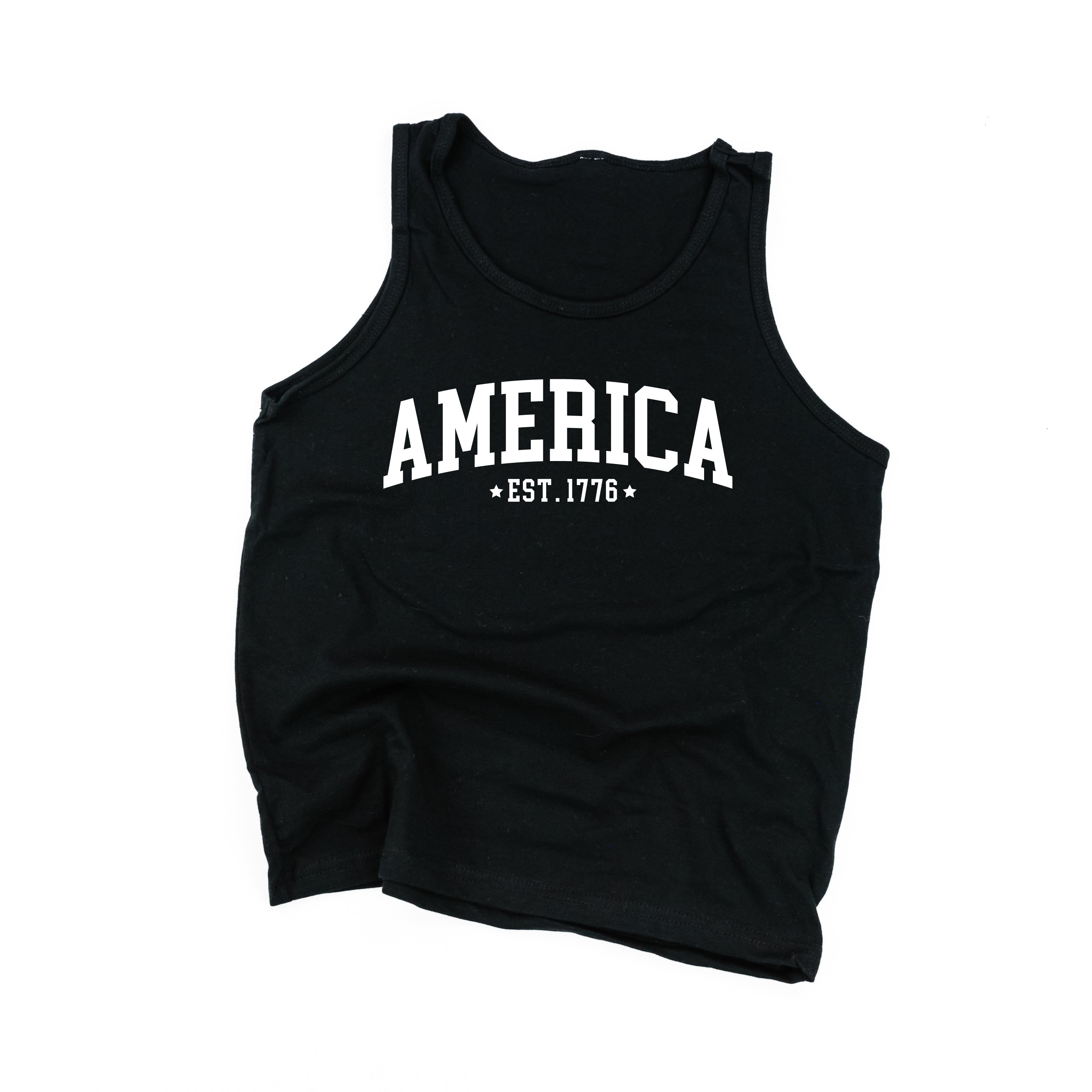 America Est. 1776 - Child Jersey TANK Little Mama Shirt Shop