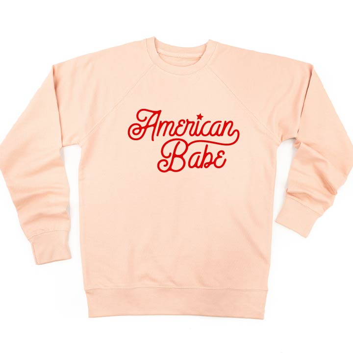 AMERICAN BABE - SCRIPT - Lightweight Pullover Sweater