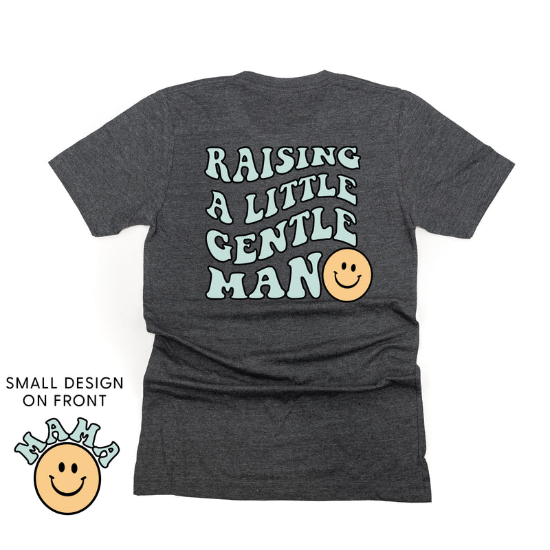 THE RETRO EDIT - Mama Smiley Pocket on Front w/ Raising a Little Gentleman (Singular) on Back - Unisex Tee