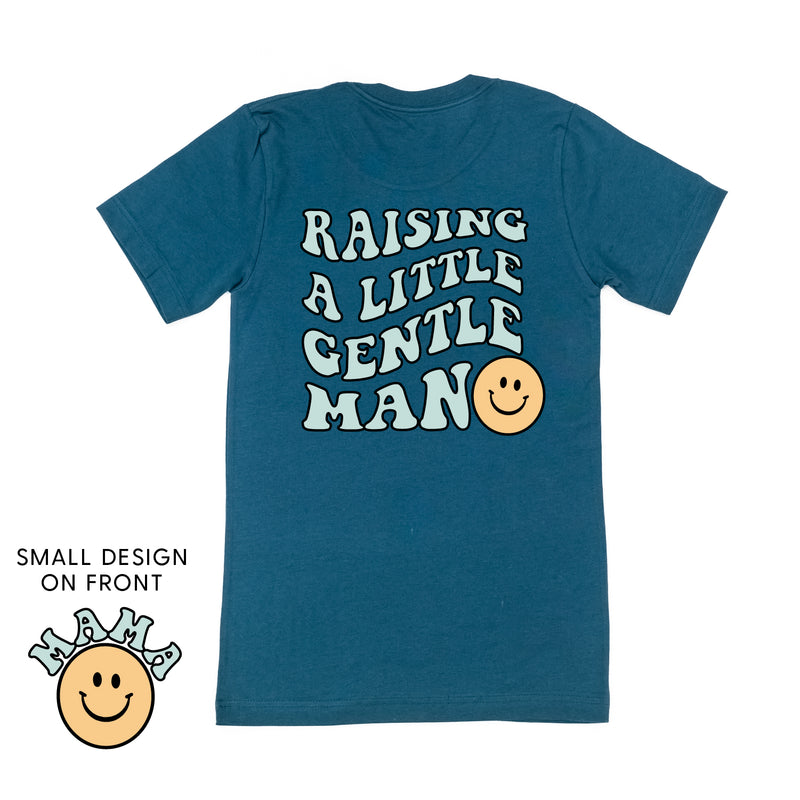 THE RETRO EDIT - Mama Smiley Pocket on Front w/ Raising a Little Gentleman (Singular) on Back - Unisex Tee