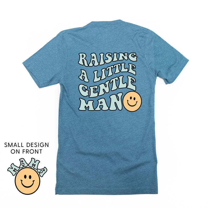 THE RETRO EDIT - Mama Smiley Pocket on Front w/ Raising a Little Gentleman (Singular) on Back - Unisex Tee