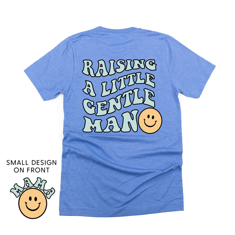 THE RETRO EDIT - Mama Smiley Pocket on Front w/ Raising a Little Gentleman (Singular) on Back - Unisex Tee