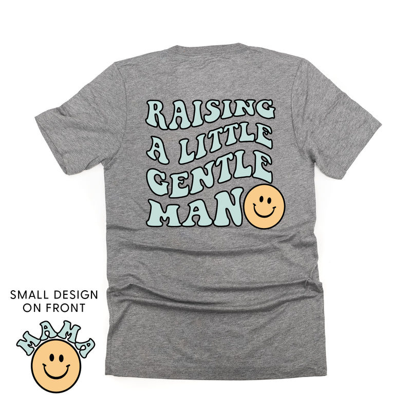 THE RETRO EDIT - Mama Smiley Pocket on Front w/ Raising a Little Gentleman (Singular) on Back - Unisex Tee
