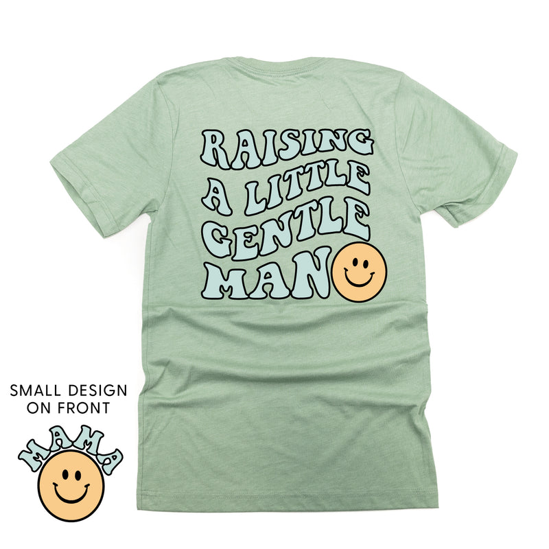 THE RETRO EDIT - Mama Smiley Pocket on Front w/ Raising a Little Gentleman (Singular) on Back - Unisex Tee