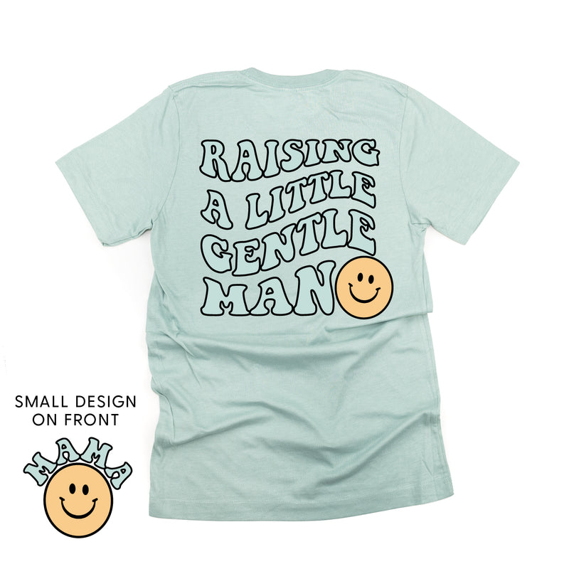 THE RETRO EDIT - Mama Smiley Pocket on Front w/ Raising a Little Gentleman (Singular) on Back - Unisex Tee