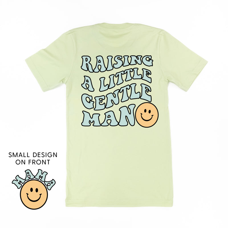 THE RETRO EDIT - Mama Smiley Pocket on Front w/ Raising a Little Gentleman (Singular) on Back - Unisex Tee