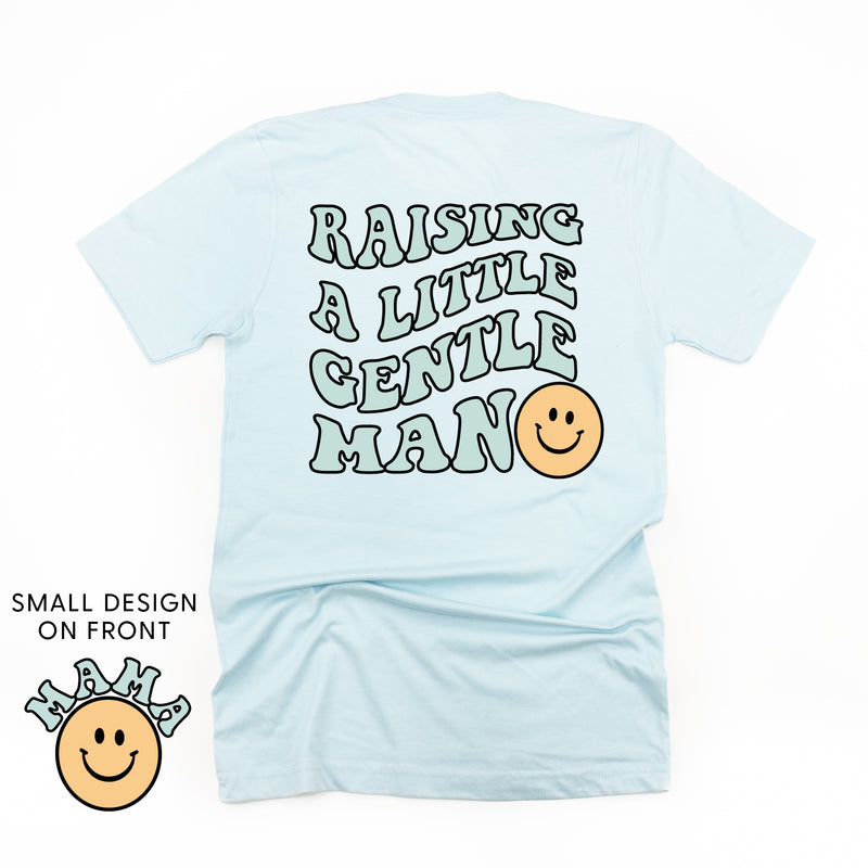 THE RETRO EDIT - Mama Smiley Pocket on Front w/ Raising a Little Gentleman (Singular) on Back - Unisex Tee