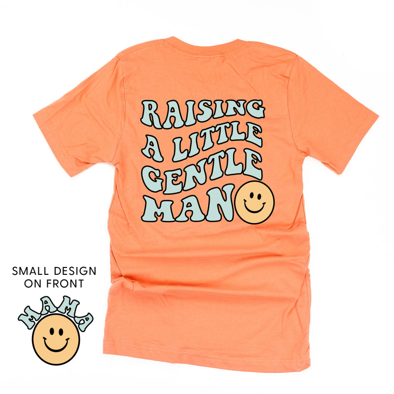 THE RETRO EDIT - Mama Smiley Pocket on Front w/ Raising a Little Gentleman (Singular) on Back - Unisex Tee