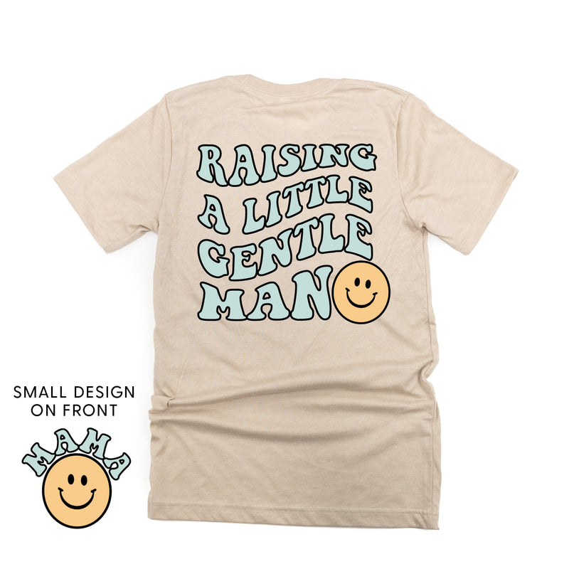 THE RETRO EDIT - Mama Smiley Pocket on Front w/ Raising a Little Gentleman (Singular) on Back - Unisex Tee