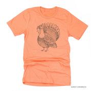 Thanksgiving Turkey Sketch - Unisex Tee Little Mama Shirt Shop