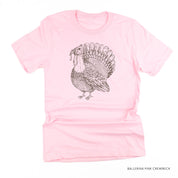 Thanksgiving Turkey Sketch - Unisex Tee Little Mama Shirt Shop