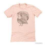 Thanksgiving Turkey Sketch - Unisex Tee Little Mama Shirt Shop
