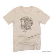 Thanksgiving Turkey Sketch - Unisex Tee Little Mama Shirt Shop