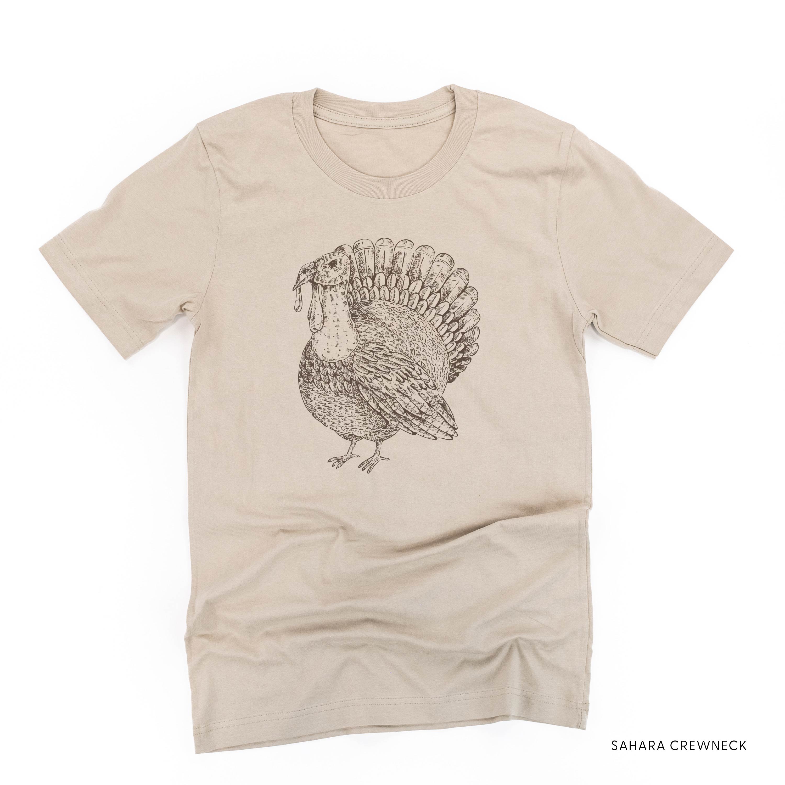 Thanksgiving Turkey Sketch - Unisex Tee Little Mama Shirt Shop