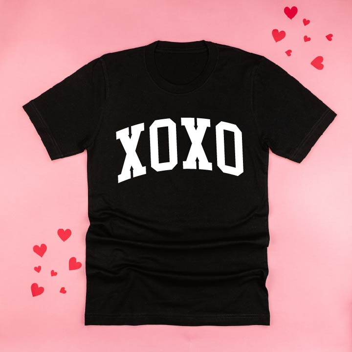 Arched XOXO - Varsity - Unisex Tee Little Mama Shirt Shop