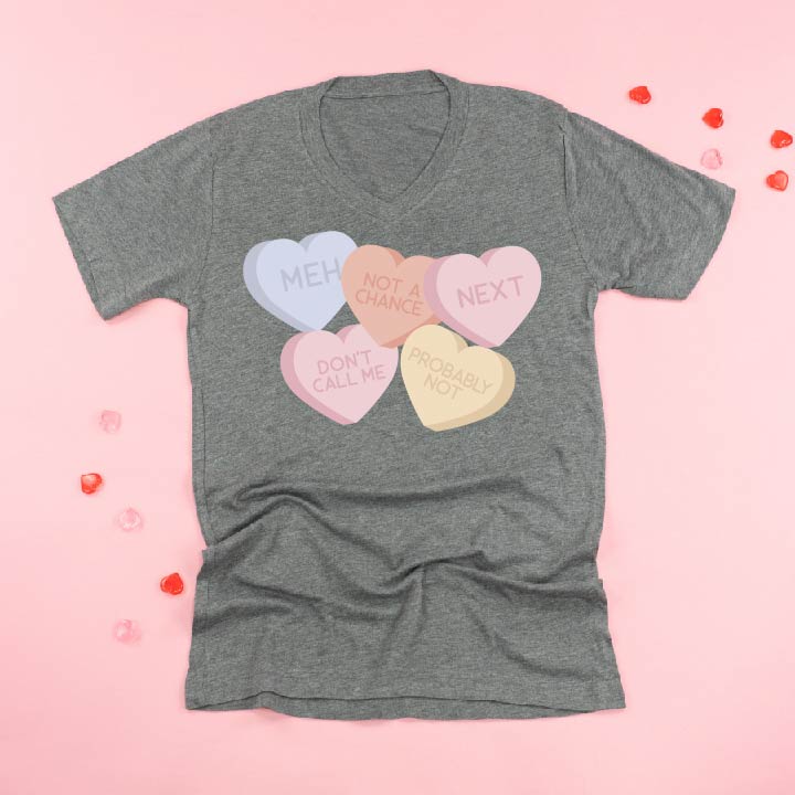 Meh - Conversation Hearts - Unisex Tee