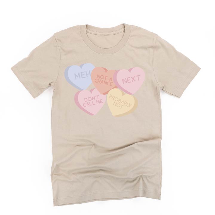 Meh - Conversation Hearts - Unisex Tee