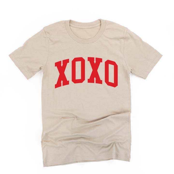 Arched XOXO - Varsity - Unisex Tee Little Mama Shirt Shop
