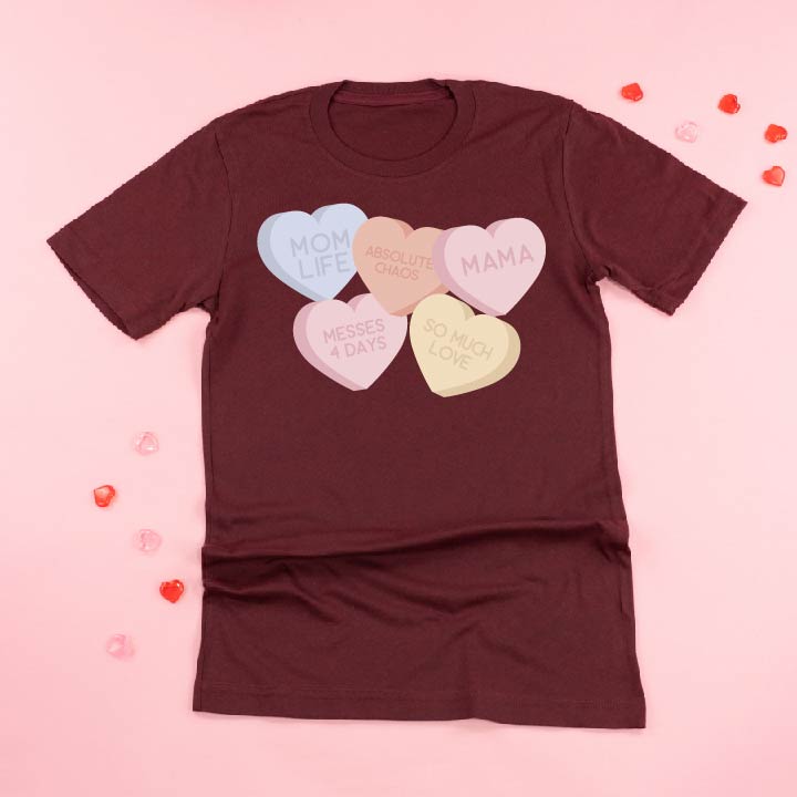 Mom Life - Conversation Hearts - Unisex Tee