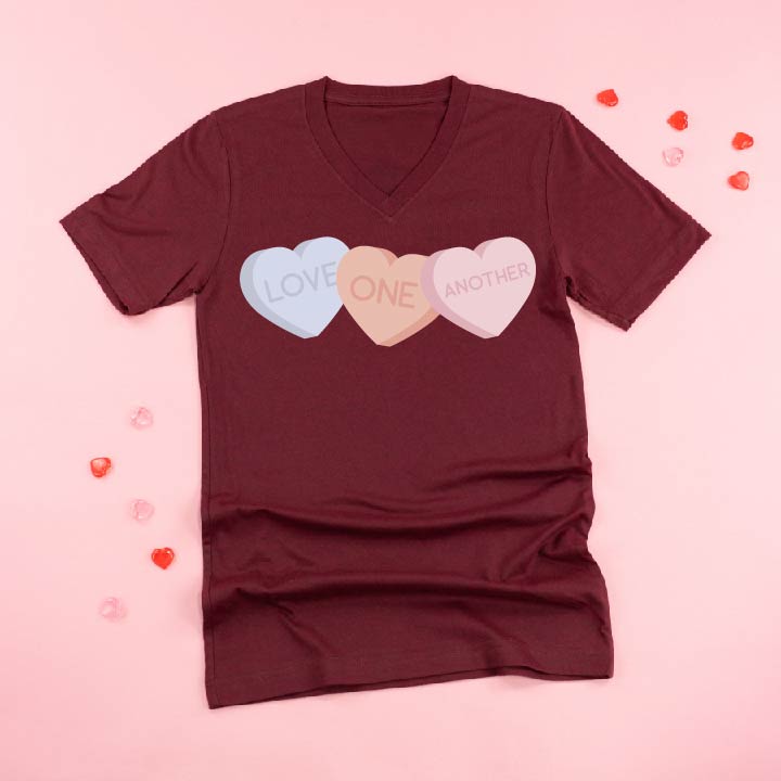 Love One Another - Conversation Hearts - Unisex Tee