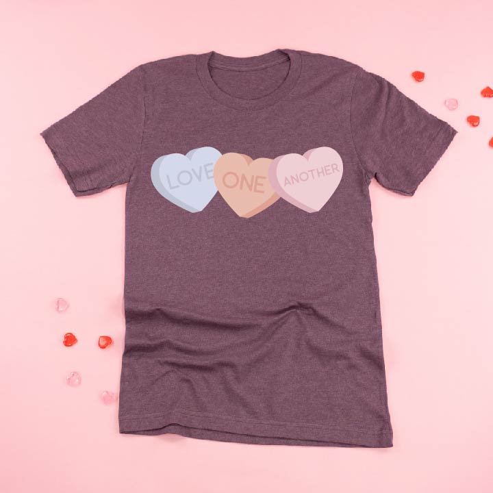 Love One Another - Conversation Hearts - Unisex Tee