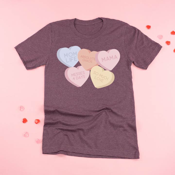 Mom Life - Conversation Hearts - Unisex Tee