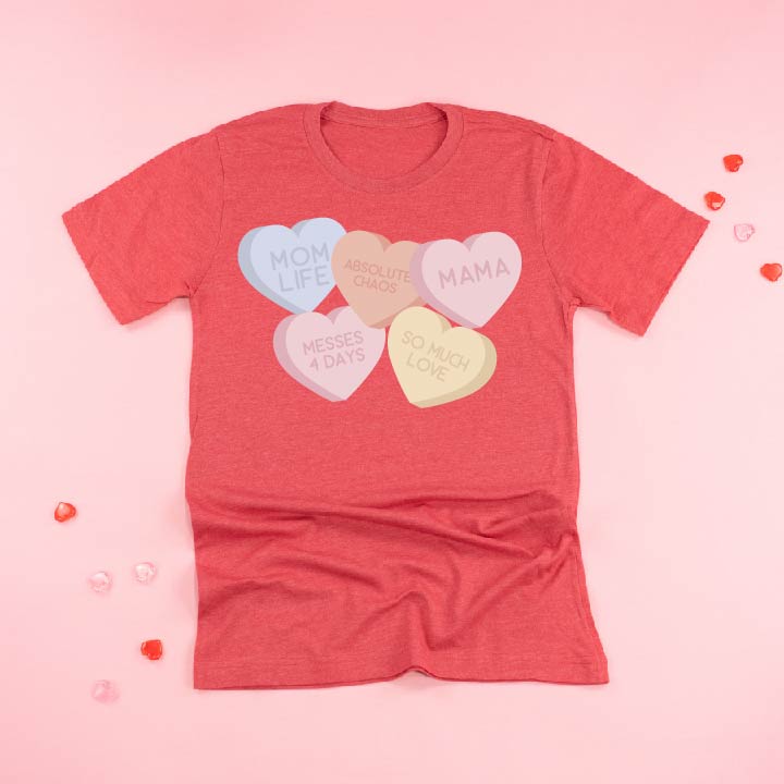 Mom Life - Conversation Hearts - Unisex Tee