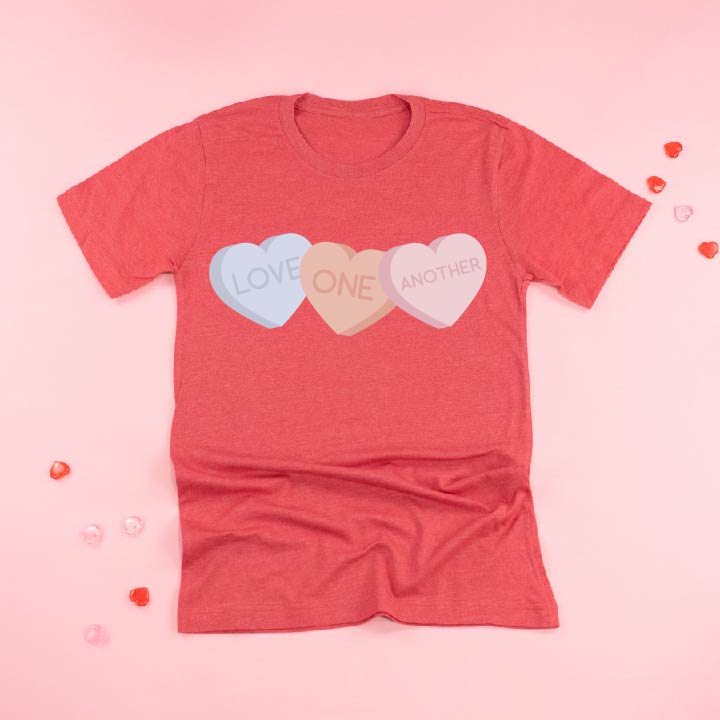 Love One Another - Conversation Hearts - Unisex Tee