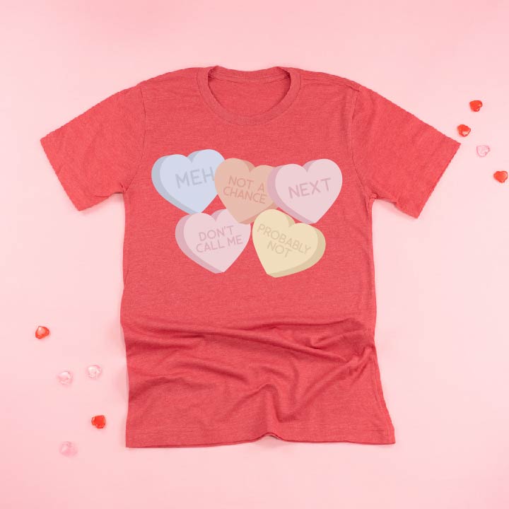 Meh - Conversation Hearts - Unisex Tee